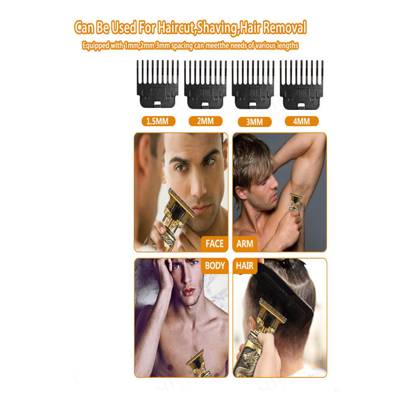 Rasuradora Para Hombre Elecetrico Acero Inoxidable Dragon Dorado Unitalla