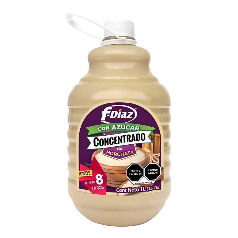F-diaz Concentrado Para Agua Horchata 1 Lt Fruta Natural Sin Azucar