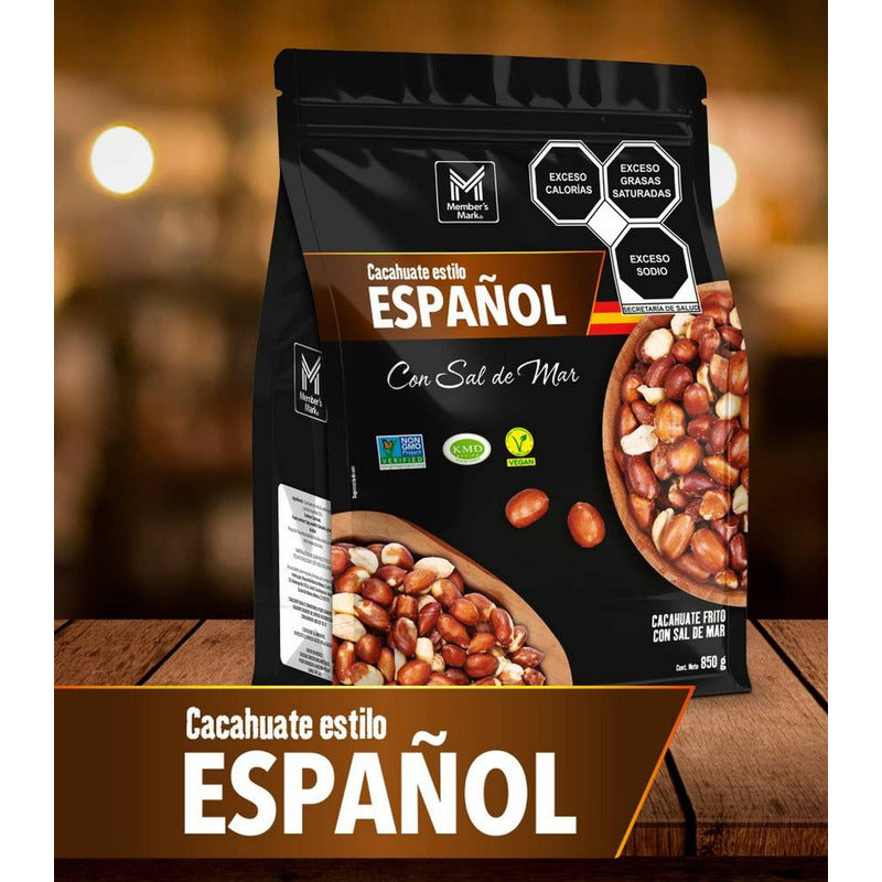 Cacahuate Estilo Español Con Sal De Mar 850g
