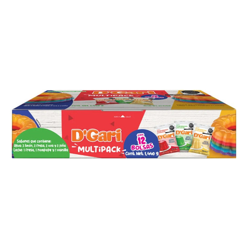 Gelatina Surtida D-gari Multipack Con 12 Piezas De 120 Gr - Eurotruck Mexico