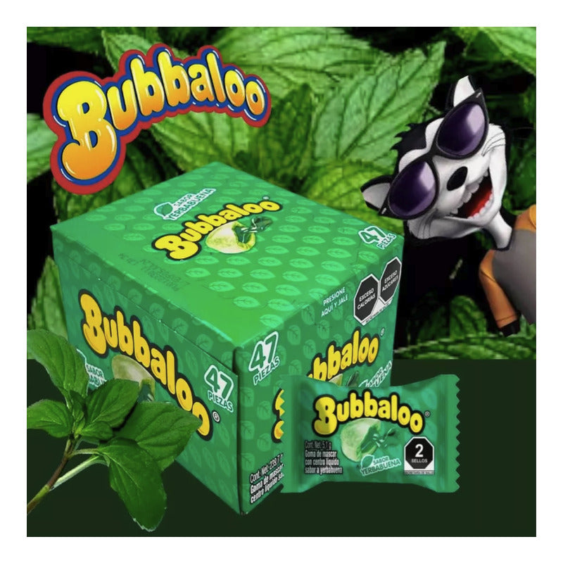 Chicle Bubbaloo Sabor Yerbabuena 47 Pzs. - Eurotruck Mexico
