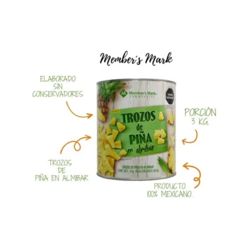 Trozos De Piña Almibar Members Mark 3.060 Kg