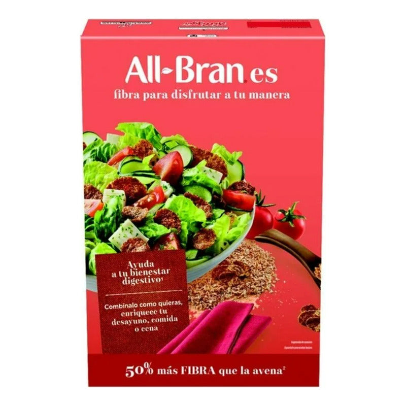 Kellogg's All-bran Flakes Cereal Trigo Maíz 300 G Alta Fibra Sin Azúcar