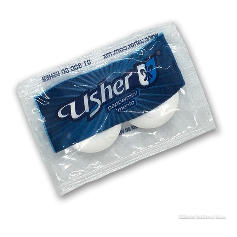 Caramelos Menta Usher Bolsa 100 Pcs Refrescantes Eliminan Olores