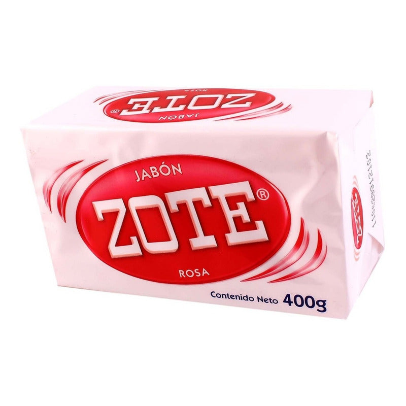 Pack Jabon De Lavanderia Zote Rosa De 400 Grs Con 6 Piezas