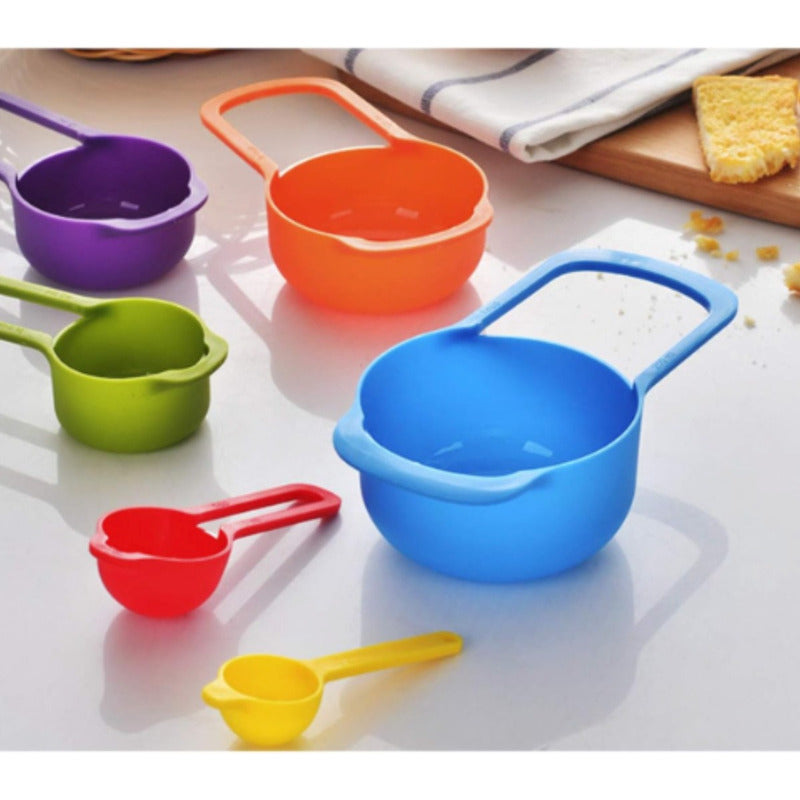 Set Cucharas Medidoras, Juego 6 Piezas De Repostería Cocina Multicolor
