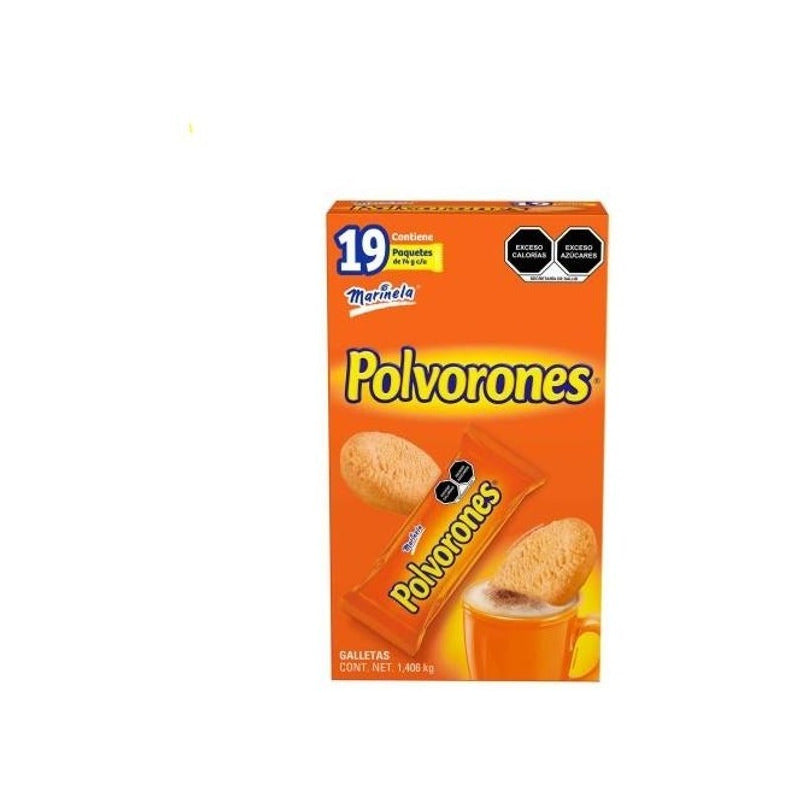 Galletas Polvorones Marinela Con 19 Piezas De 74 Gr C/u