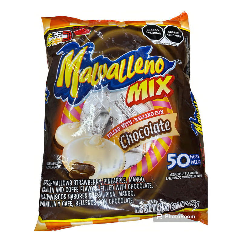 Malvalleno Bombones Malvavisco Chocolate Relleno Cp Products 50 Piezas