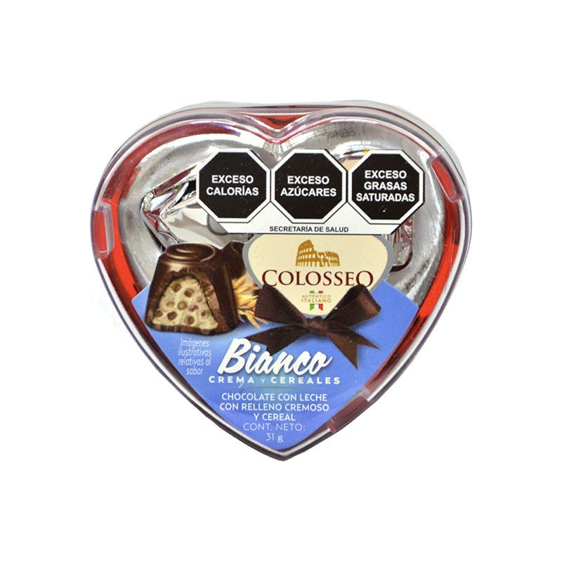 Chocolate Colosseo Con Leche Relleno Cremoso Y Cereal 31 Gr