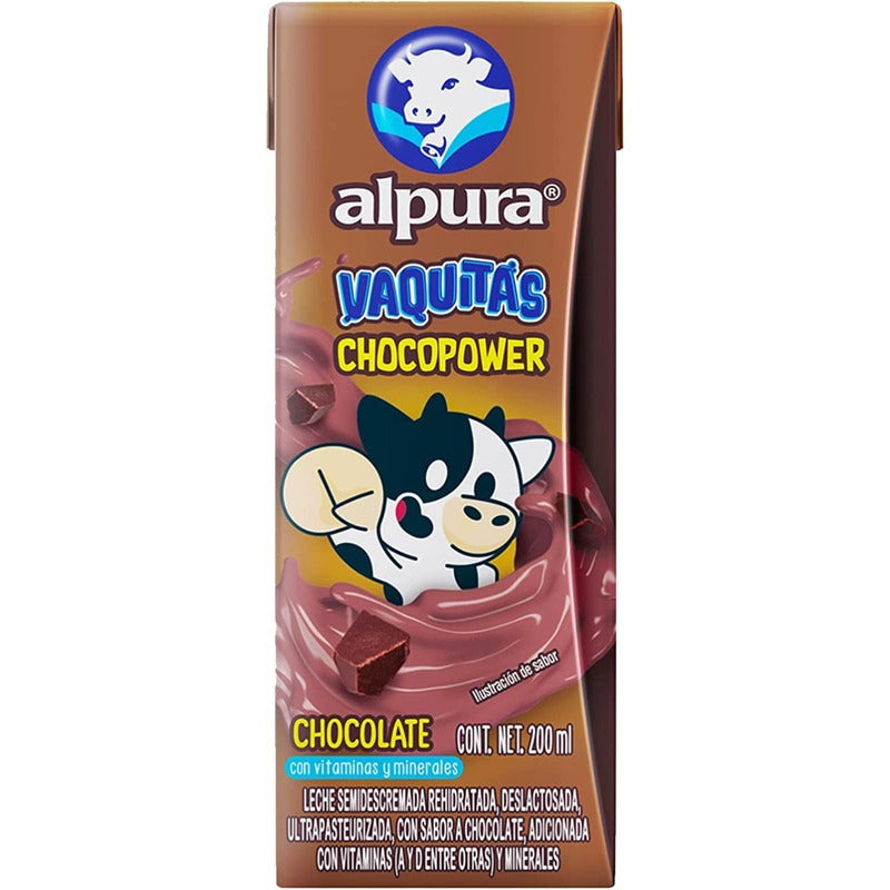 Leche Alpura Vaquitas Sabor Chocolate Chocopower 200 Ml - Eurotruck Mexico