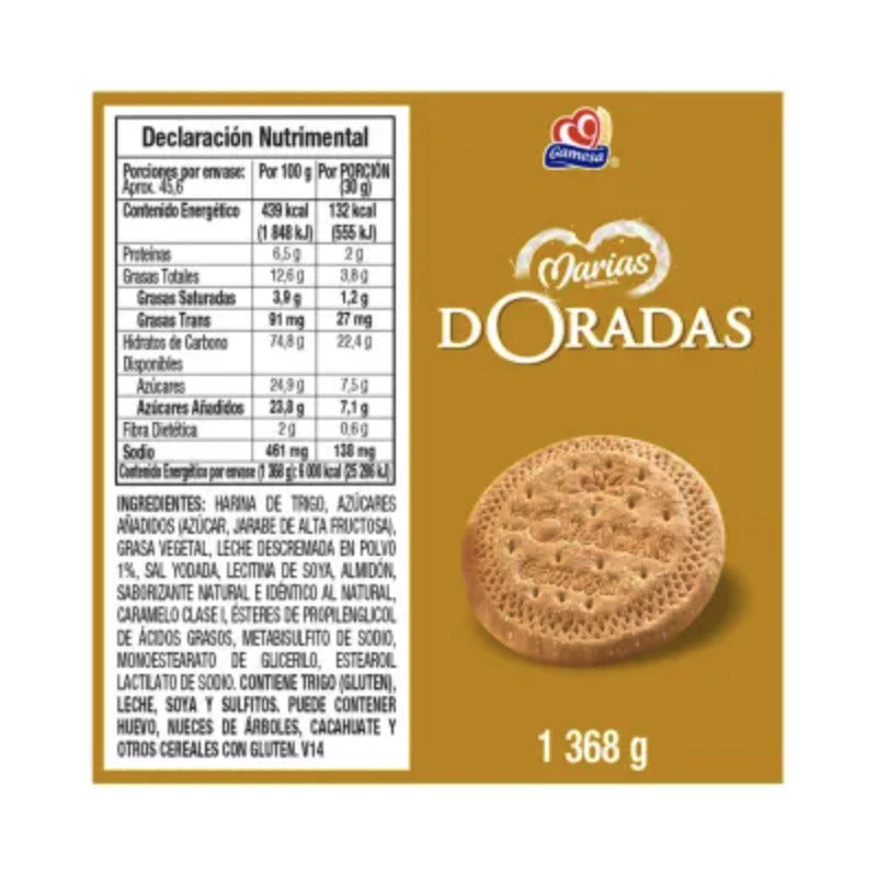 Galletas Marias Doradas Hojaldrada 8 Pz Sabor Leche 1,368 Kg - Eurotruck Mexico