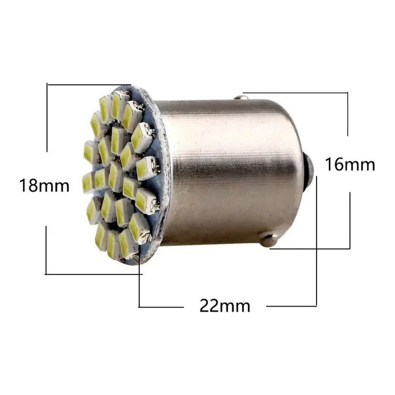 Par Led Foco Direccional T20 3014 22smd 1156 Ba15s Sin Error