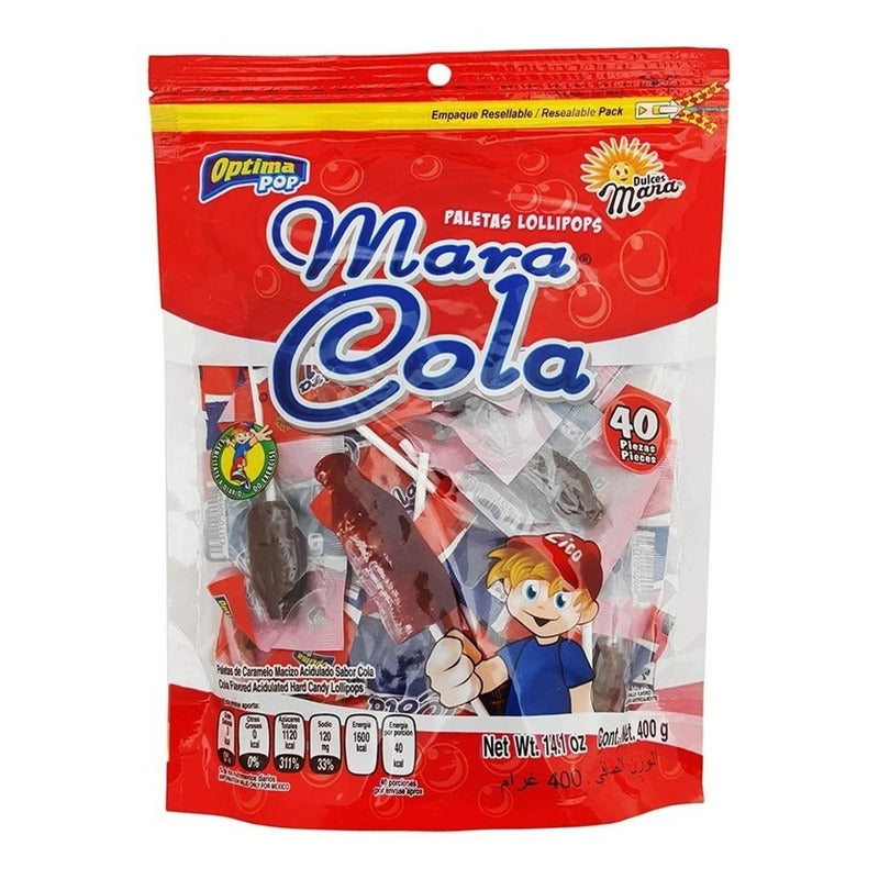 Dulce Paleta Mara Cola Sabor Coca Cola 40 Pz Refresco - Eurotruck Mexico