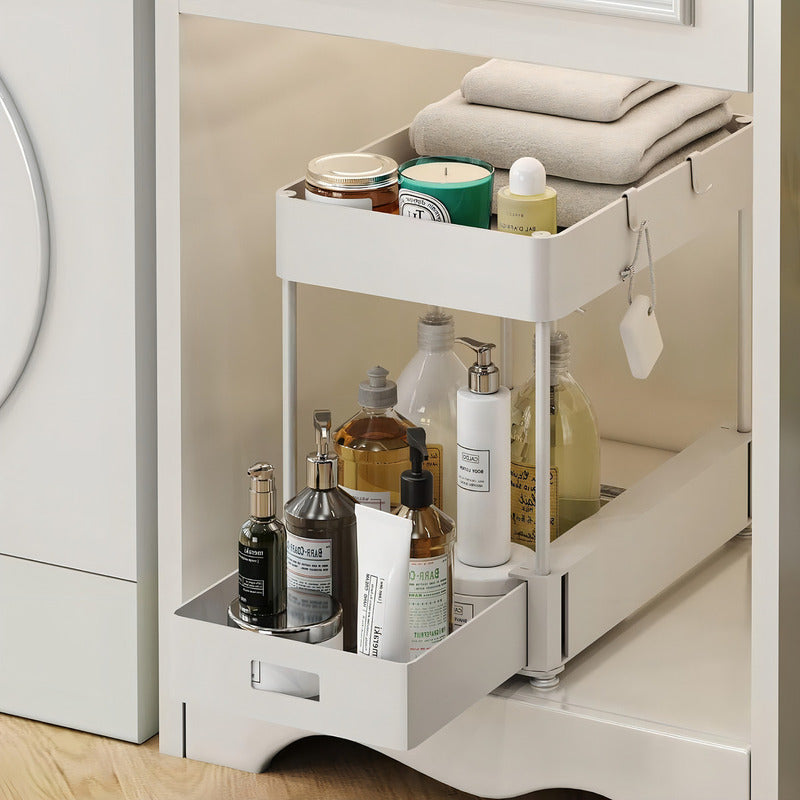 Organizador Multiusos Cosina Baño Encimera Tocador Color Blanco