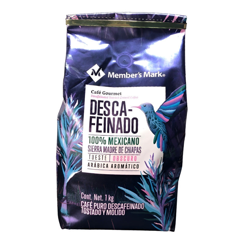 Cafe Tostado Molido Descafeinado Members Mark 1 Kg