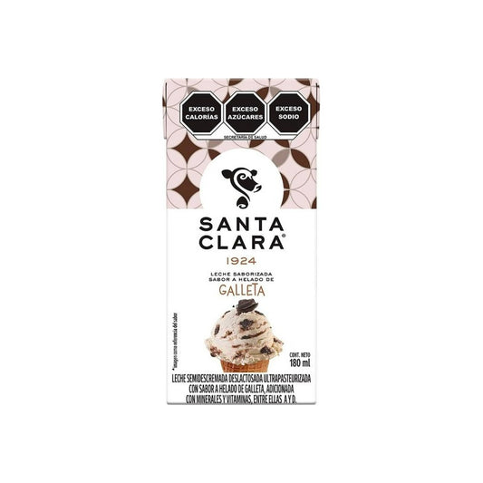 Leche Saborizada Santa Clara Sabor Helado De Galleta 180ml