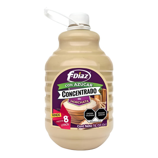 F-diaz Concentrado Para Agua Horchata 1 Lt Fruta Natural Sin Azucar