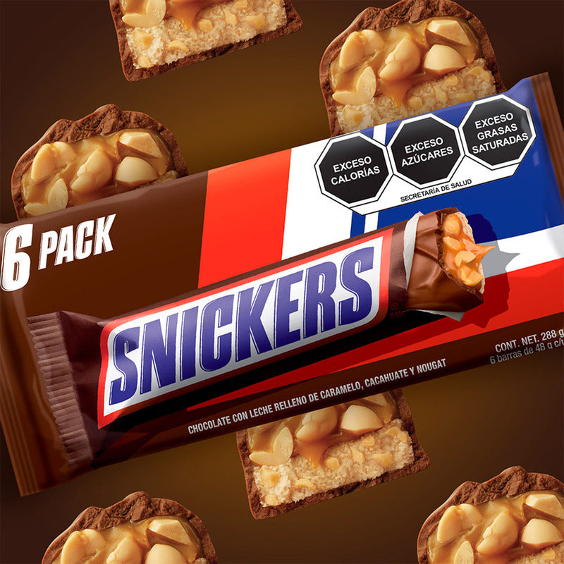 Chocolates Snickers Mars Pack 6pz 288 G - Eurotruck Mexico