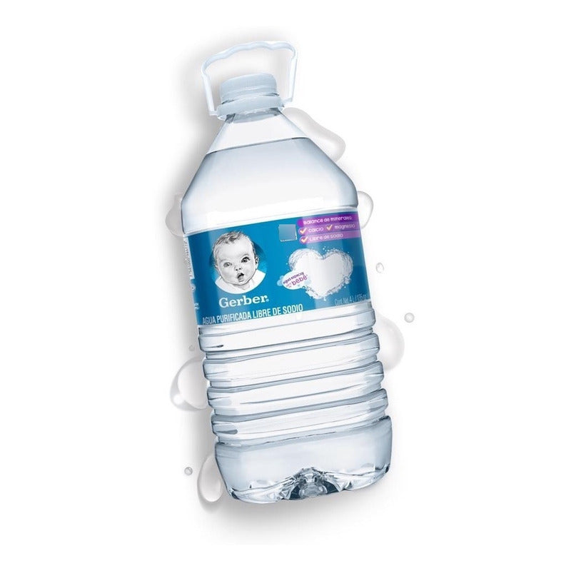 Agua Natural Gerber Botella 4 L Purificada