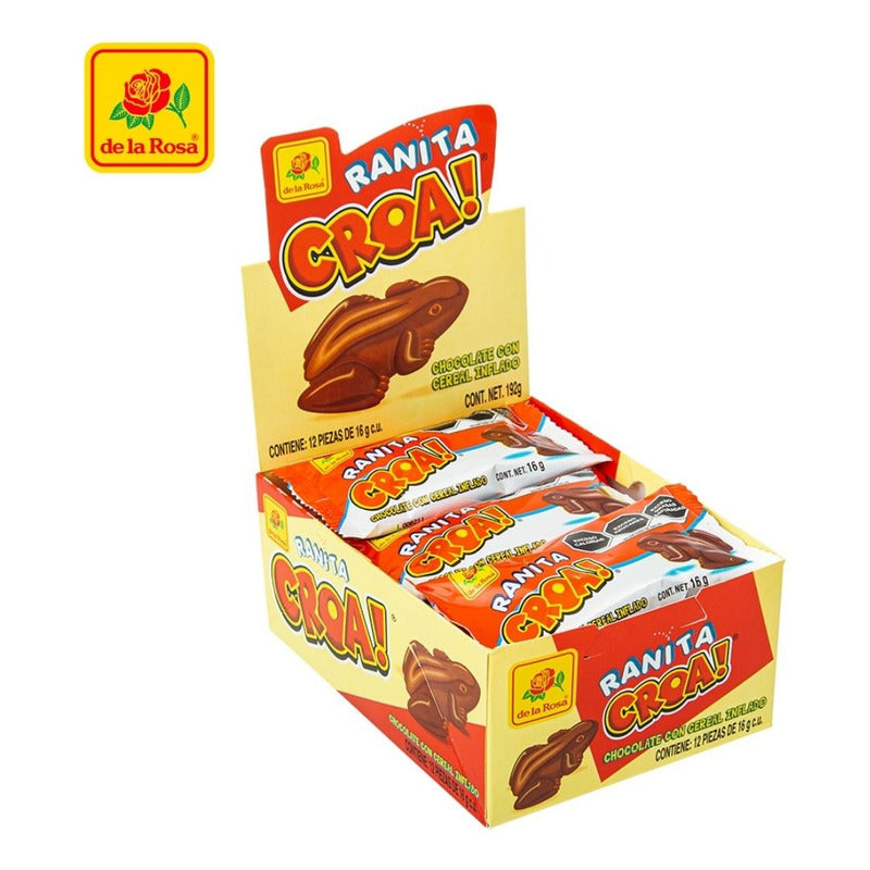 De La Rosa Ranita Croa Chocolate - Cereal Inflado 12 Pz 192g - Eurotruck Mexico