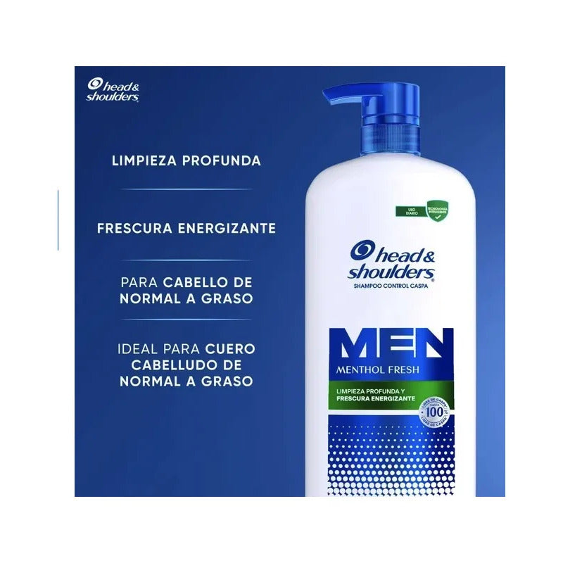 Shampoo Head & Shoulders Base Men Mentol Fresh Caspa 1.19 L