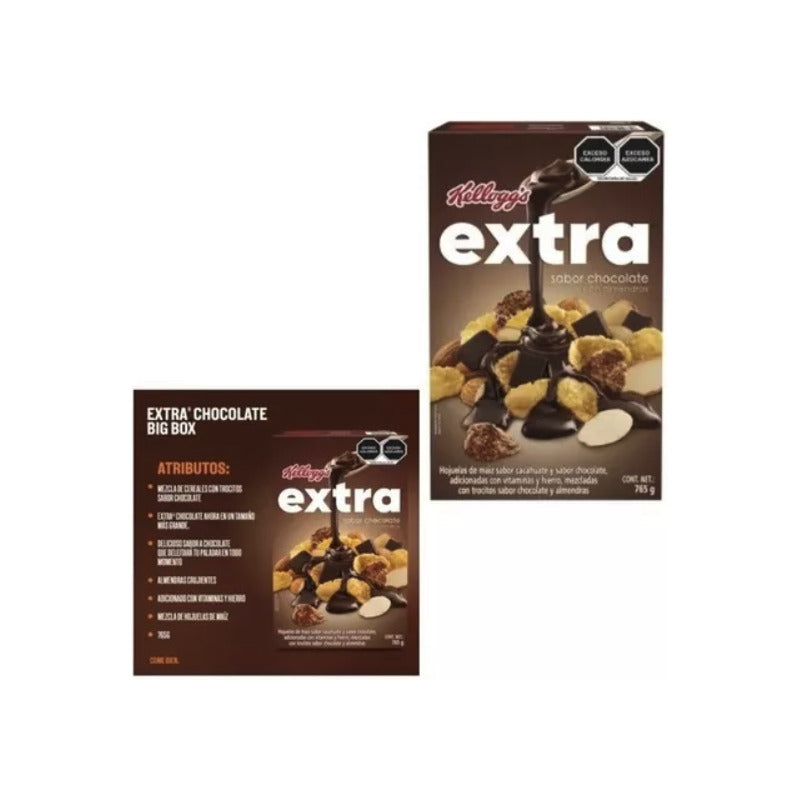 Cereal Kelloggs Extra Sabor Chocolate Almendras 2pz De 765gr