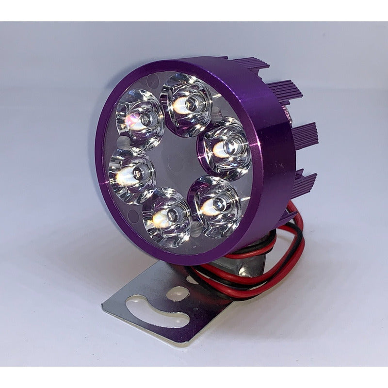 Faro Foco 6 Leds Barra Led Blanco Fijo Moto Bici 10pz