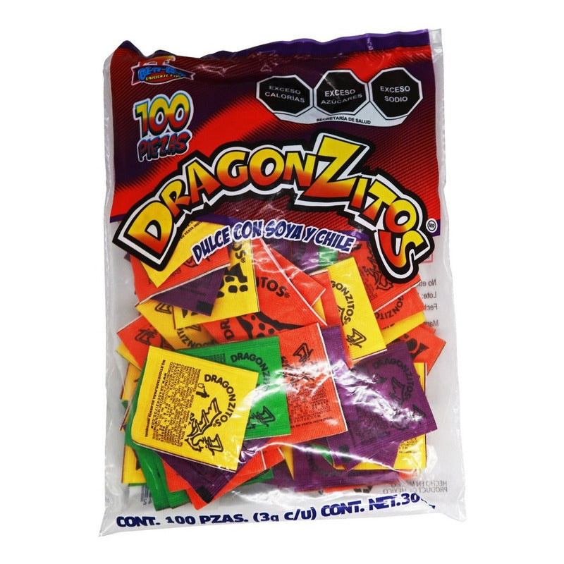 Dragonzitos Dulce Con Soya Y Chile Bolsa Con 100 Piezas - Eurotruck Mexico