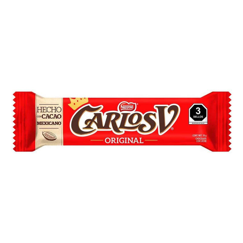 Chocolate Carlos V Original Suizo Nestle De 18g
