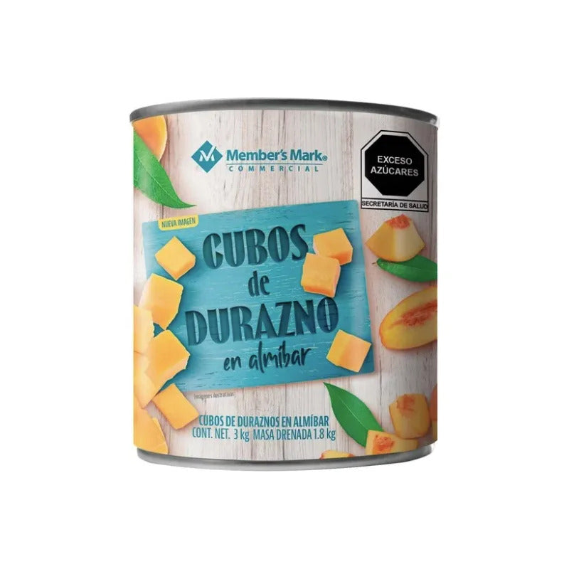 2 Lata Cubos De Durazno En Almibar Members Mark 3 Kg C/u - Eurotruck Mexico