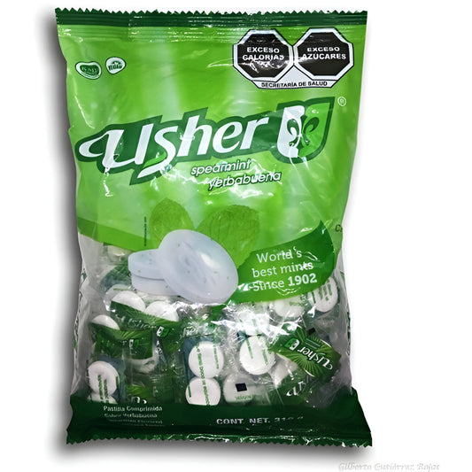 Pastilla Comprimida Usher 2 Piezas Yerbabuena Ó Menta Ingrediente Yerbabuena - Eurotruck Mexico
