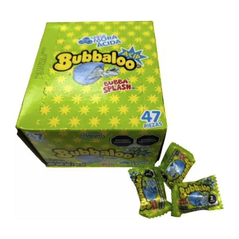 Chicle Bubbaloo Mora Acida Goma De Mascar 47 Pz Dulce - Eurotruck Mexico