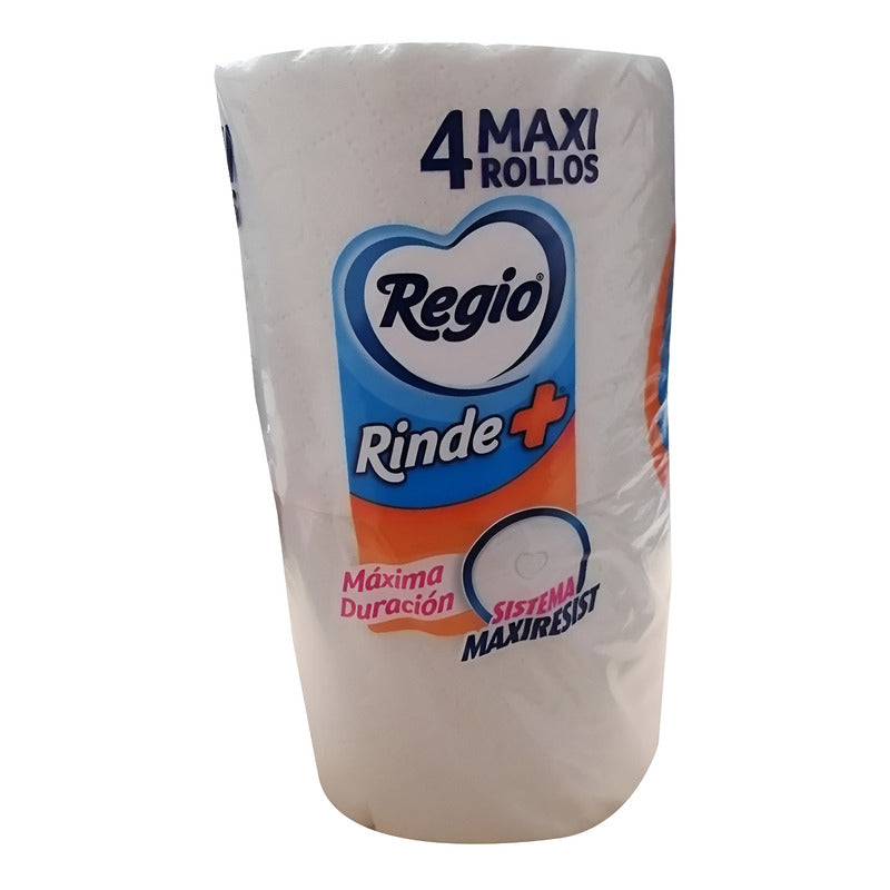 Papel Higiénico Regio Rinde Más Fuxion, 4 Rollos Color Blanco - Eurotruck Mexico