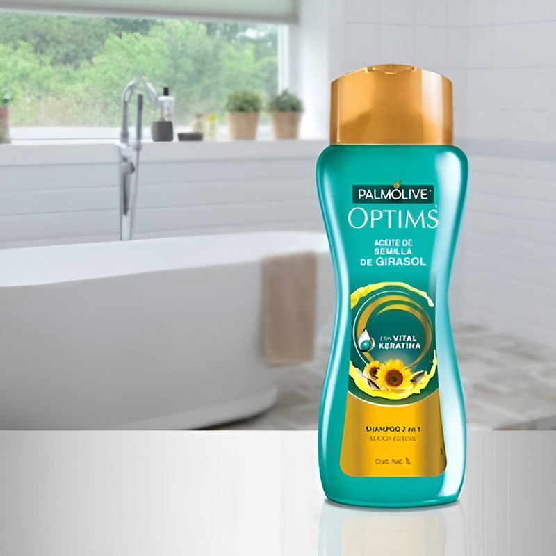 Shampoo Palmolive Optims Aceite De Semilla De Girasol 2 En 1 Con Vital Keratina 1 Litro - Eurotruck Mexico