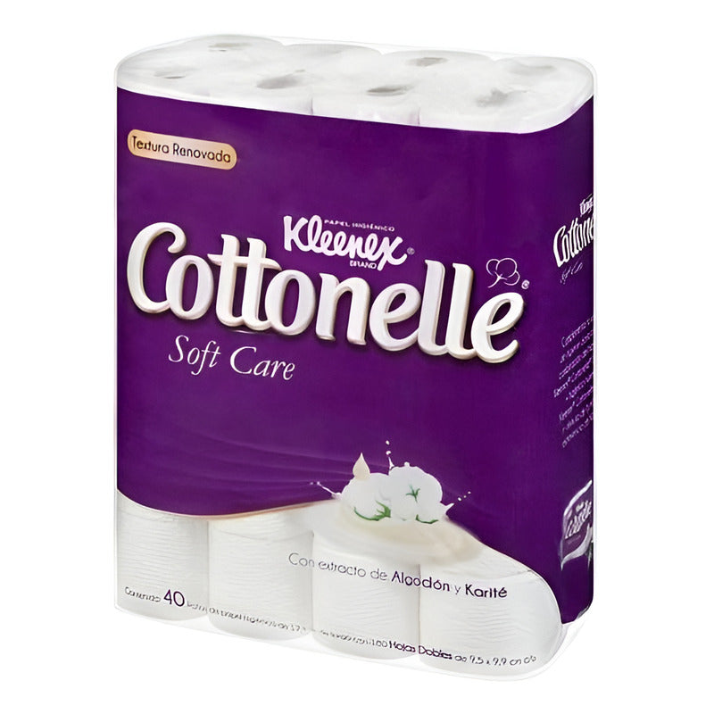 Papel Higiénico Kimberly-clark Kleenex Cotonelle Doble Hoja De 40 u