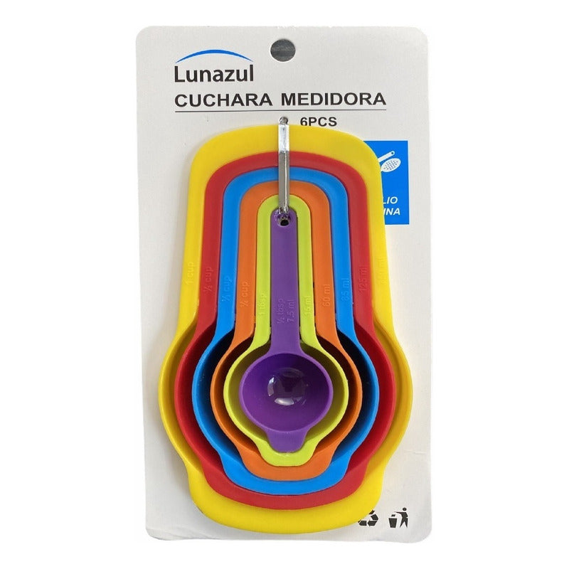 Set Cucharas Medidoras, Juego 6 Piezas De Repostería Cocina Color Multicolor