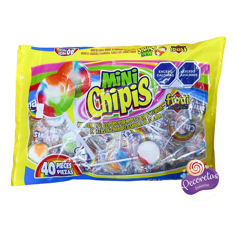 Paleta Arcoiris Mini Chipis Caramelo Bolsa 40pz Fradi Dulces Sabores Piña Colada - Eurotruck Mexico
