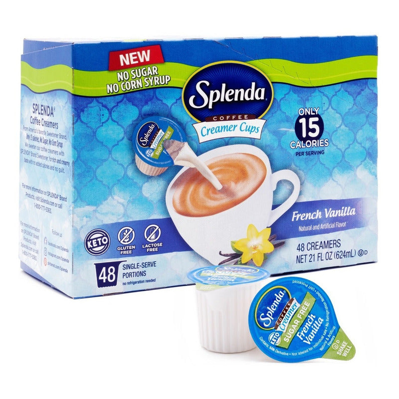 Crema Para Café French Vanilla Splenda Creamer Cups 48 Pzs
