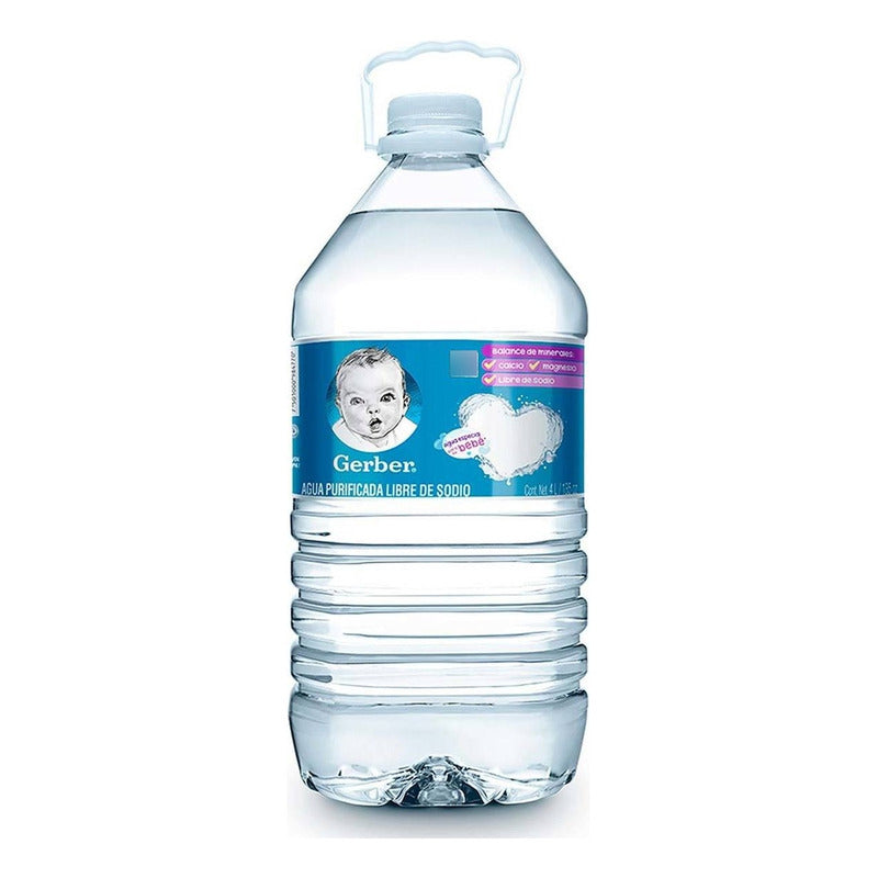 Agua Natural Gerber Botella 4 L Purificada