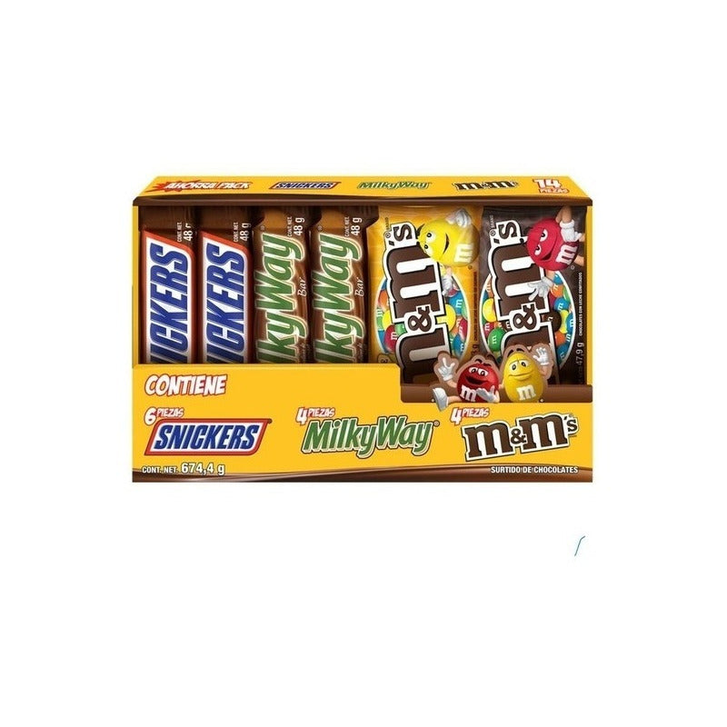 Chocolate Surtido De Chocolate 14pz Snickers M&ms Milkyway - Eurotruck Mexico
