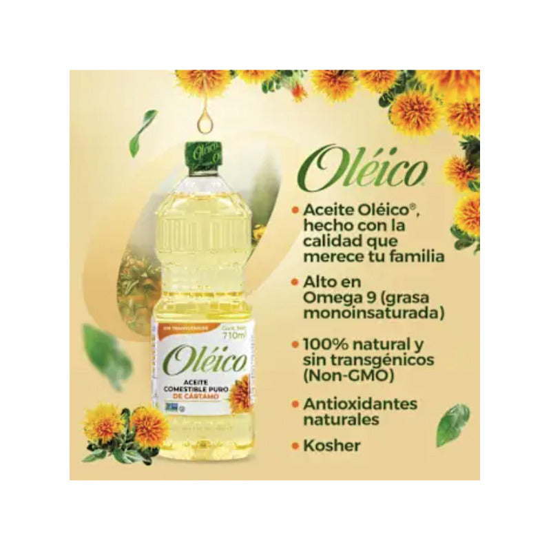 Aceite Oleico 710 Ml Comestible Puro De Cartamo - Eurotruck Mexico