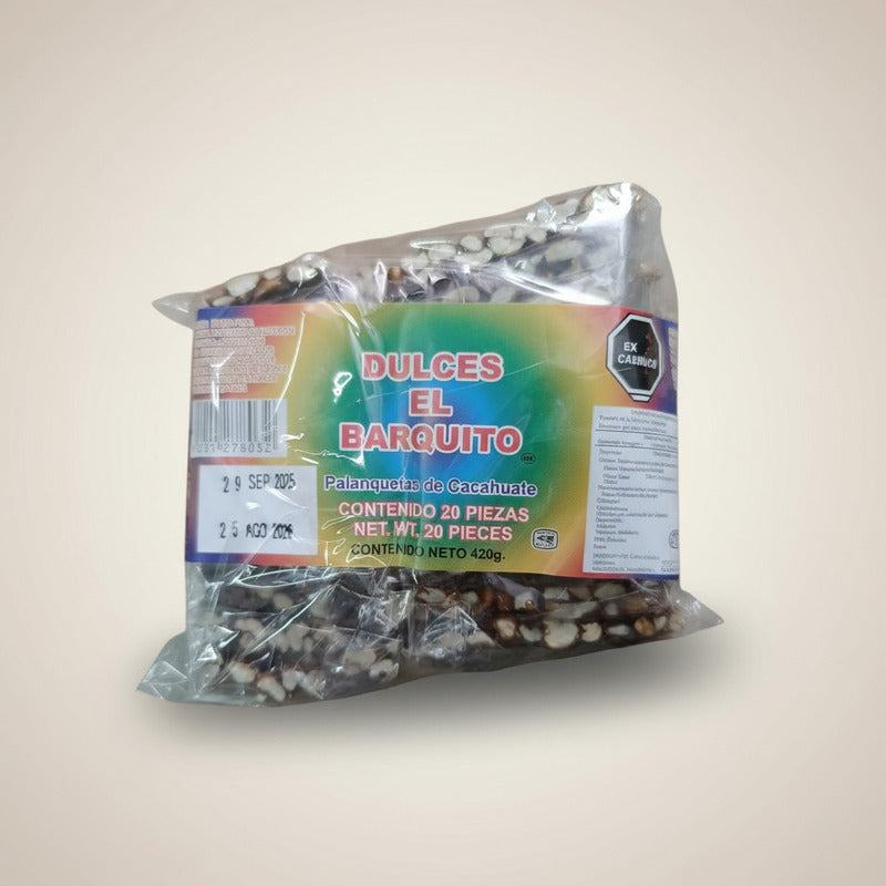 Palanqueta Tradicional De Cacahuate El Barquito 20pz