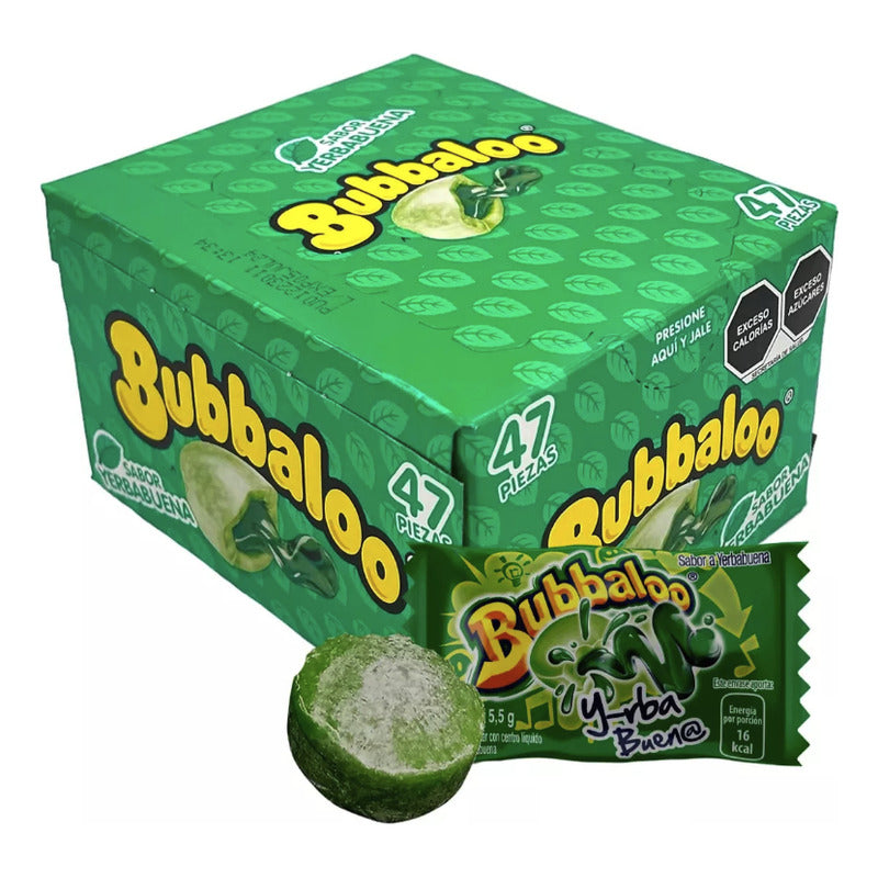 Chicle Bubbaloo Sabor Yerbabuena 47 Pzs. - Eurotruck Mexico