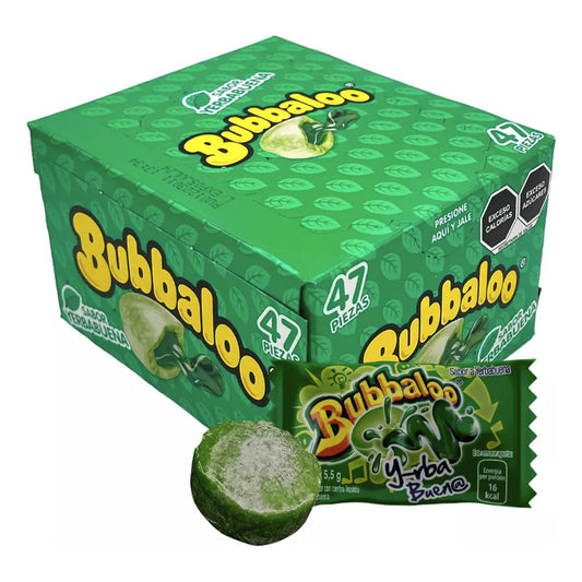 Chicle Bubbaloo Sabor Yerbabuena 47 Pzs. - Eurotruck Mexico