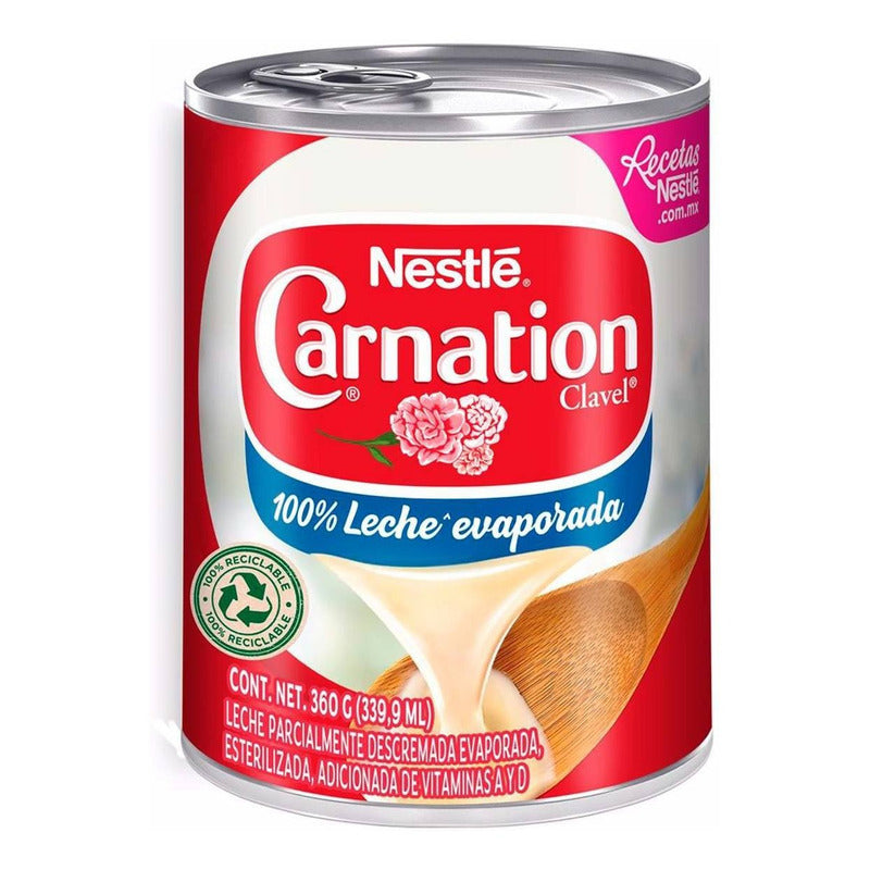 Leche Evaporada Nestlé Carnation Clavel Original 1 Lata De 360g - Eurotruck Mexico