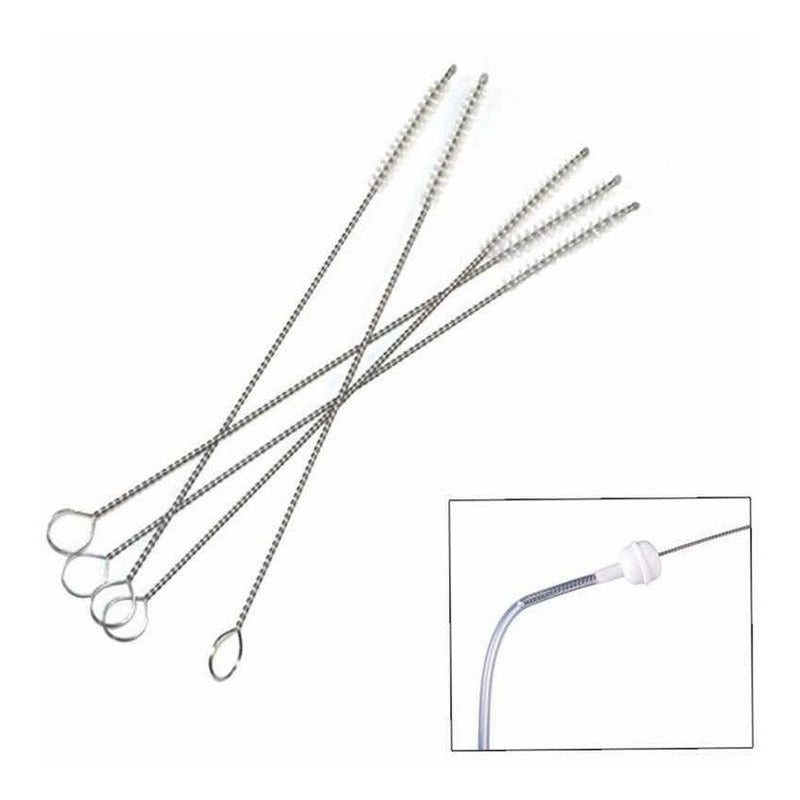 100 Cepillos Para Popotes Limpiador Acero Inoxidable 5mm Plateado - Eurotruck Mexico