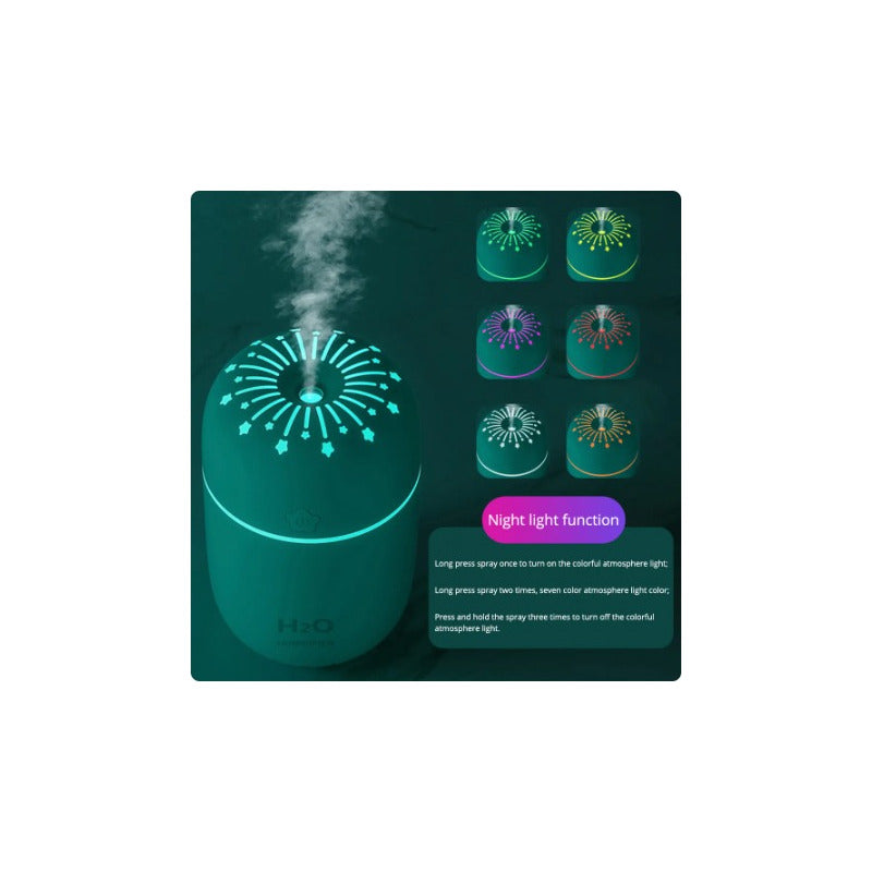 Humidificador De Aire Portátil, Difusor Nano Con Luz Led.