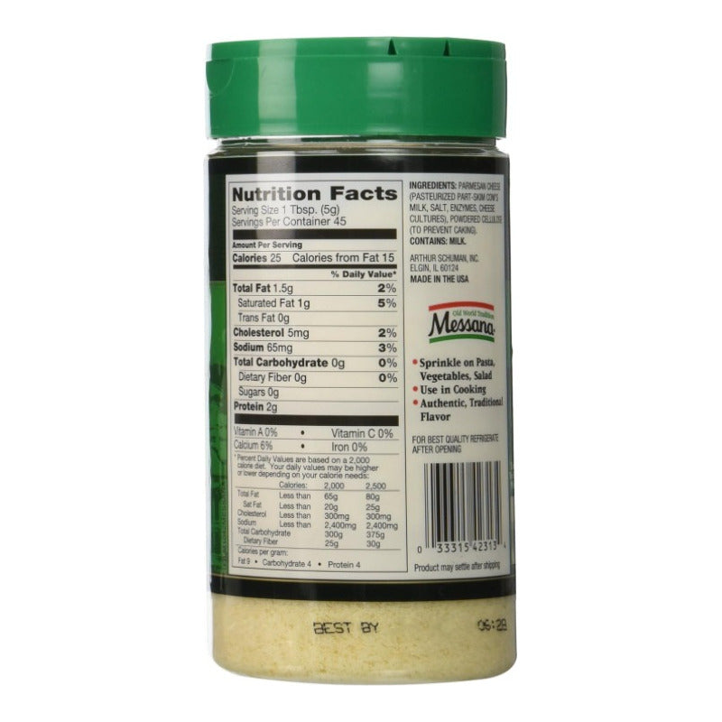Messana Queso Parmesano Rallado Pack 2 Piezas 227 G.
