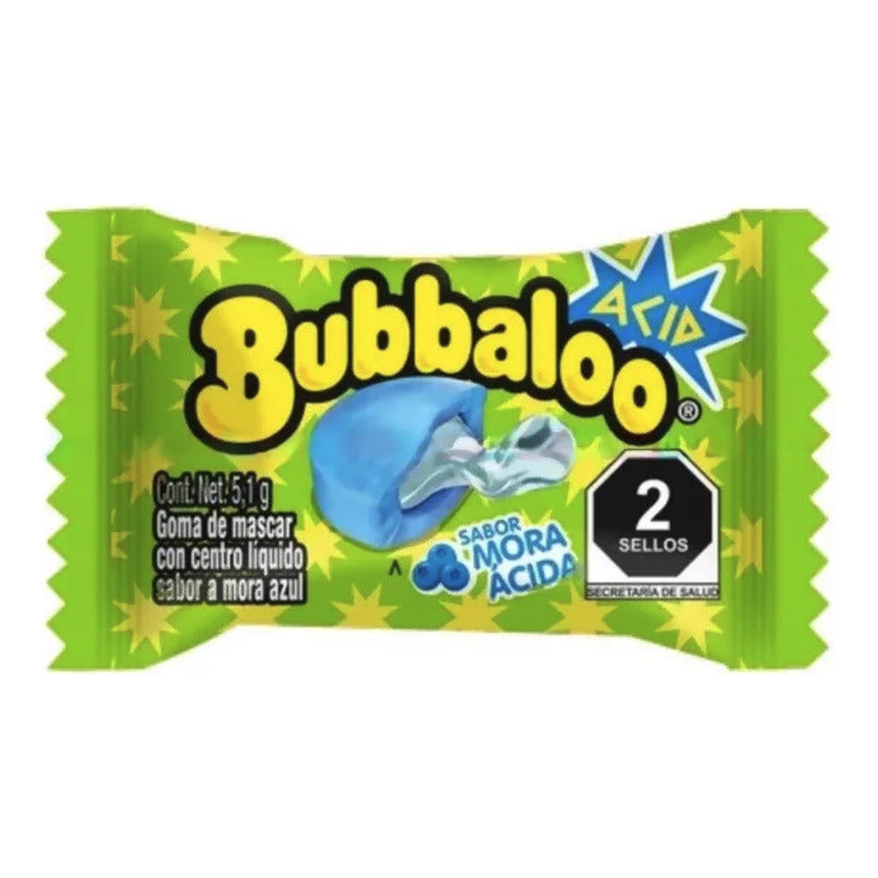 Chicle Bubbaloo Mora Acida Goma De Mascar 47 Pz Dulce - Eurotruck Mexico