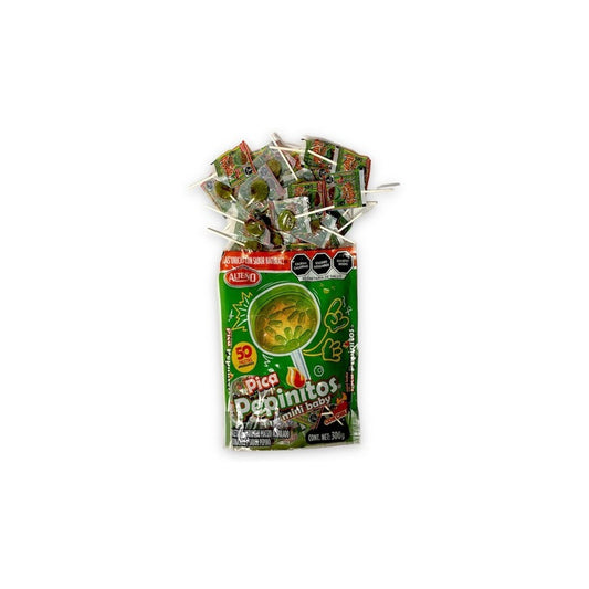 Bolsa Paleta Alteño Mini Baby Pica Pepinitos 50 Piezas